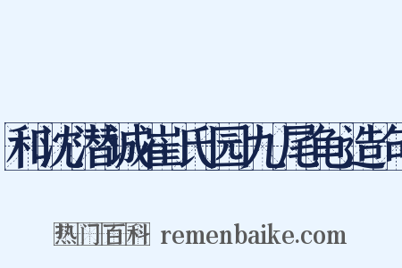 和沈潜诚崔氏园九尾龟造句是什么意思的图片